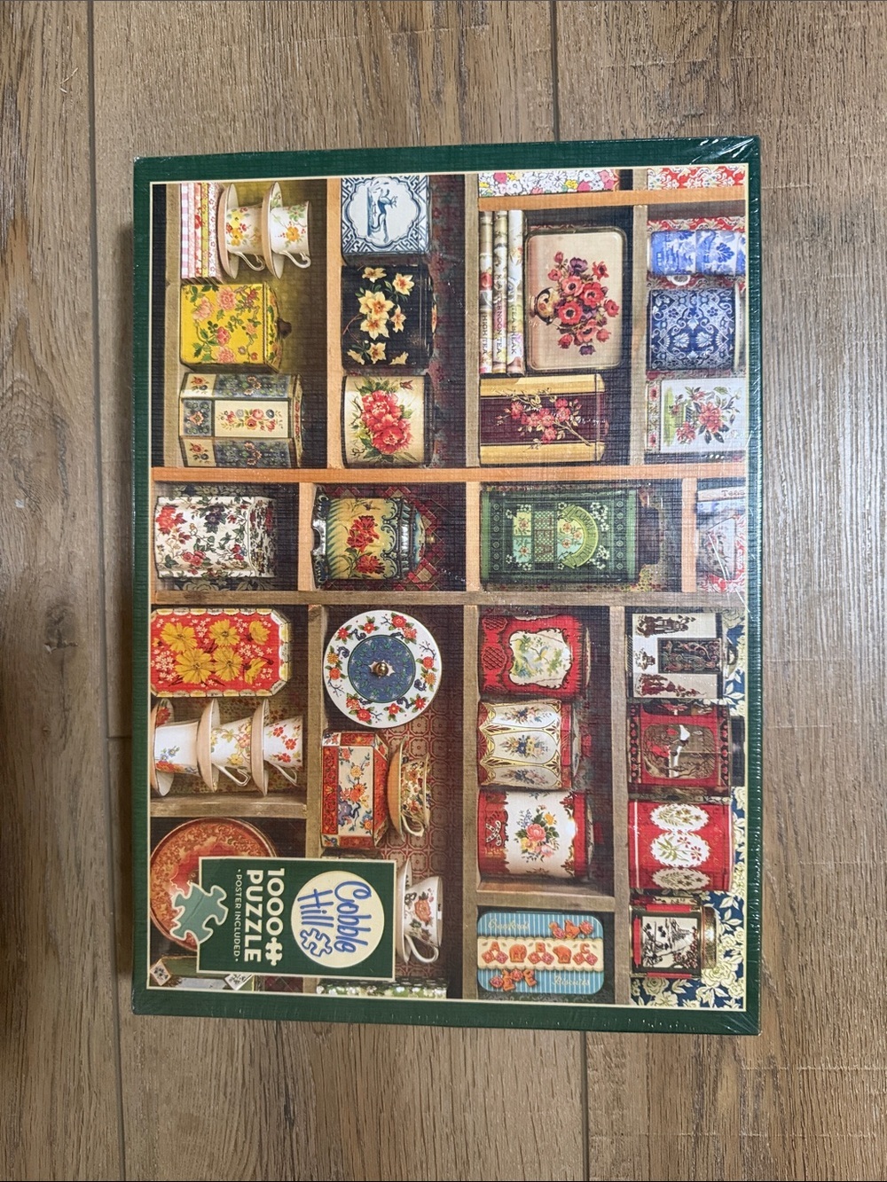 Cobble Hill Tea Tin Shelf 1000-Piece Jigsaw Puzzle New In Package